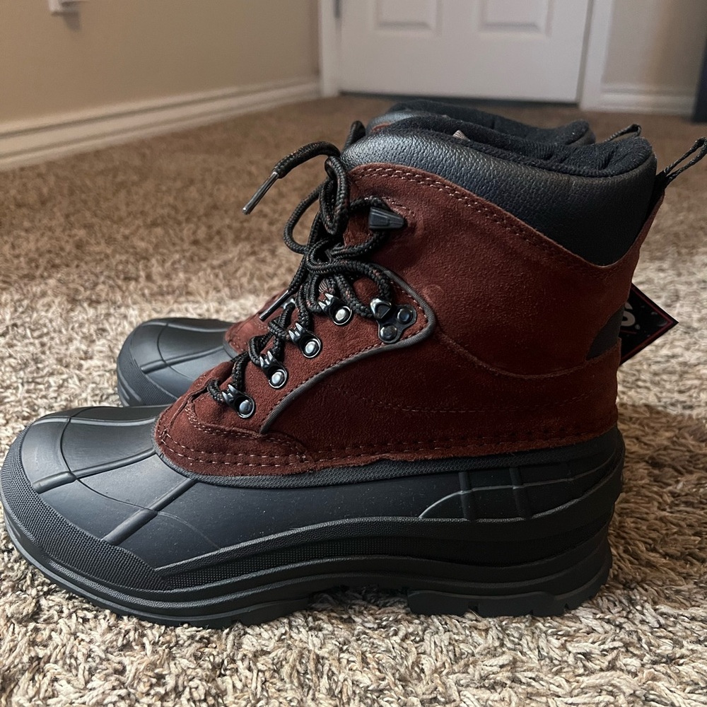 Brown and Black Winter Boots